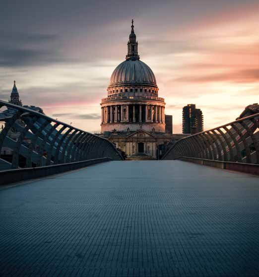 St Paul’s Cathedral and the Millennium Bridge
